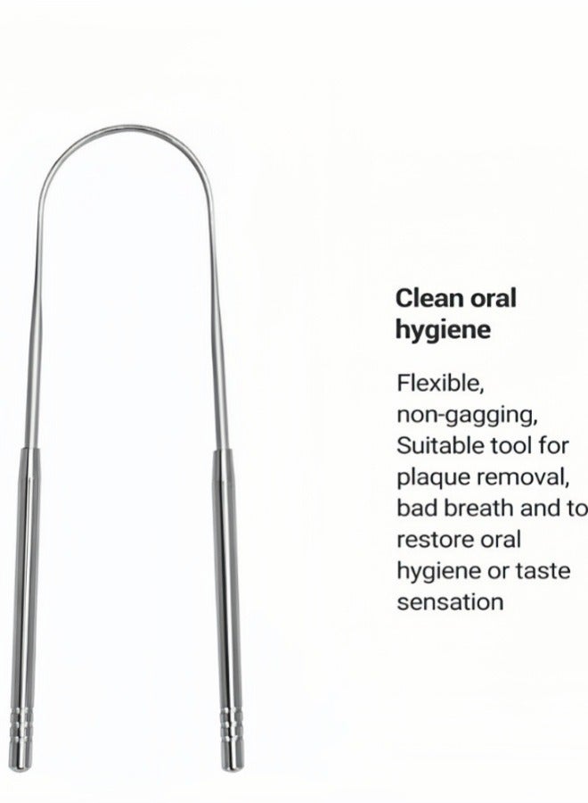 Generic Tongue toothbrush Dental oral hygiene care tools Silver  - Image 2