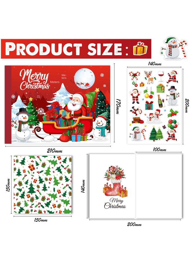 Bluejw Christmas DIY JOURNAL SET New Year Gift Scrapbook Children's Journal Suit - Image 5