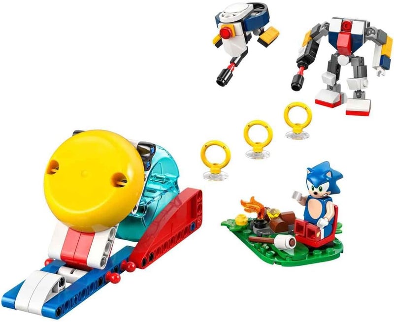 LEGO Sonic the Hedgehog: Sonic’s Campfire Clash Set, Collectible Building Toy with 4 Characters, Gold Rings and a Chaos Emerald, Gifts for Gamers, Boys & Girls aged 7 Plus 77001 - Image 4