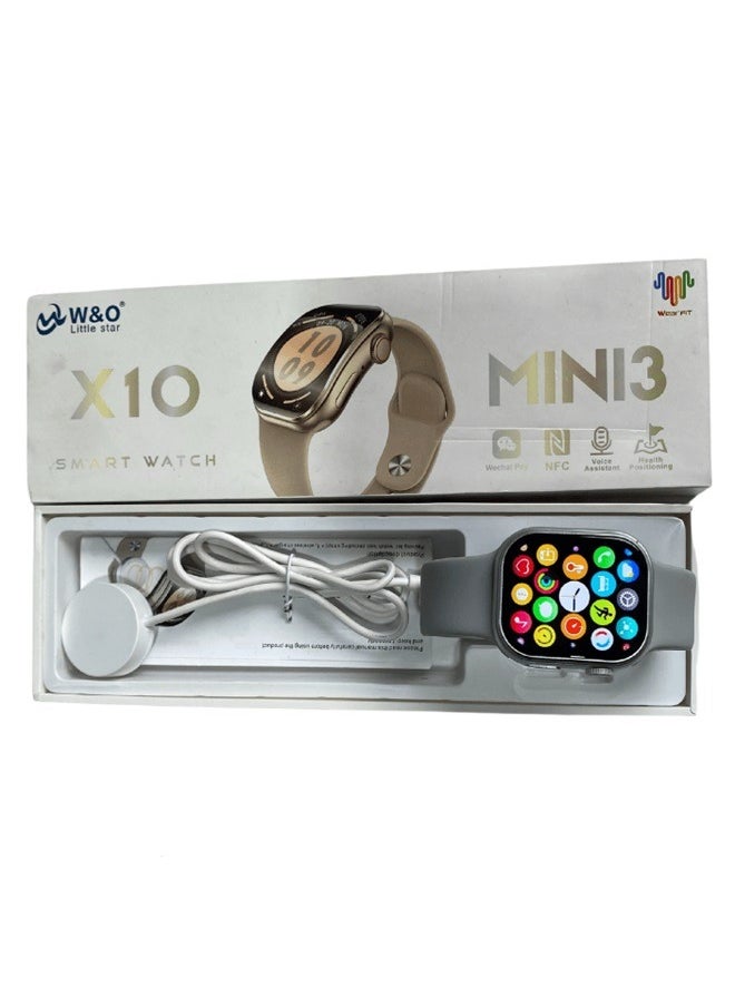 W&O - Smart Watch X10 MINI 3 Curved Glass With Silicone Strap and Wireless Charging - Image 1