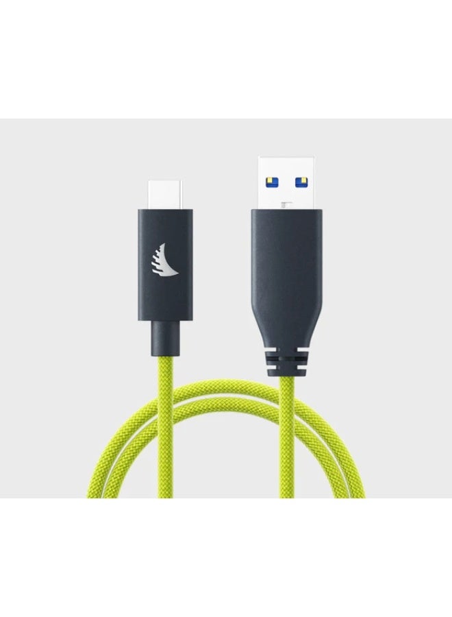 USB A-to-C 3.2 Solid Flex™ Cable Lime 32 cm | 1 ft