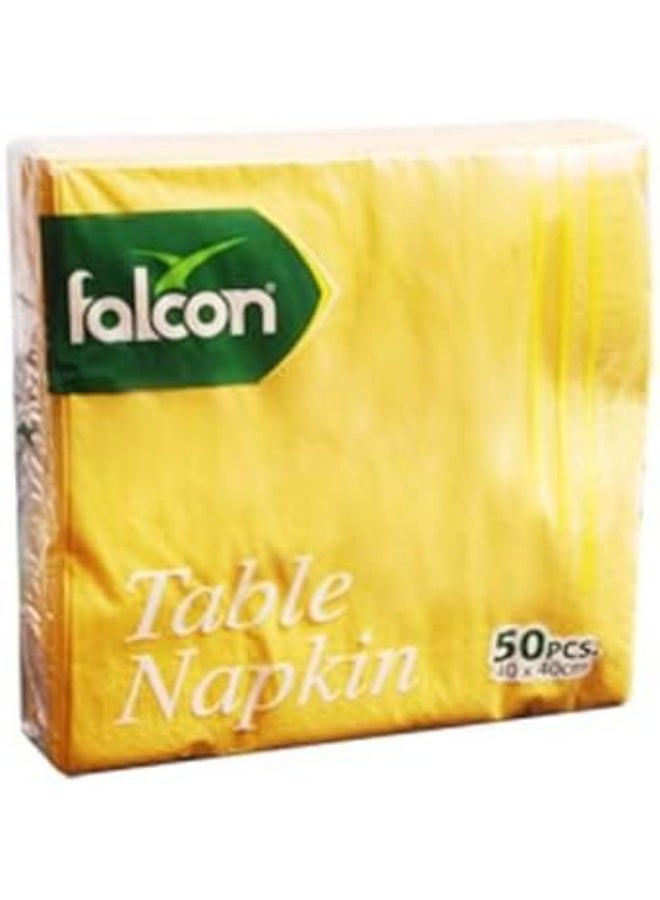 Falcon مناديل ورقية صفراء قابلة للتخلص 40 × 40 سم (عبوة 1 × 50 ورقة) - Image 3