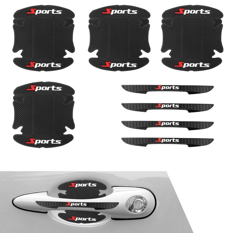 Zikefest 8PCS Car Door Protector, Sports Car Door Handle Scratch Protector, Door Handle Bowl Sticker, Doors Handle Protection Accessories, Universal for Most Car, SUV, Truck - Image 1