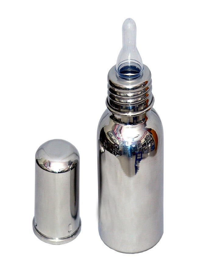 sunlife - BabyCare Stainless Steel Infant Baby Feeding Bottle | Milk Bottle for New Born Baby - Capacity 280ml - Joint Less 304 Grade, BPA Free (Silver) (BabyCare 280ml) - Image 1