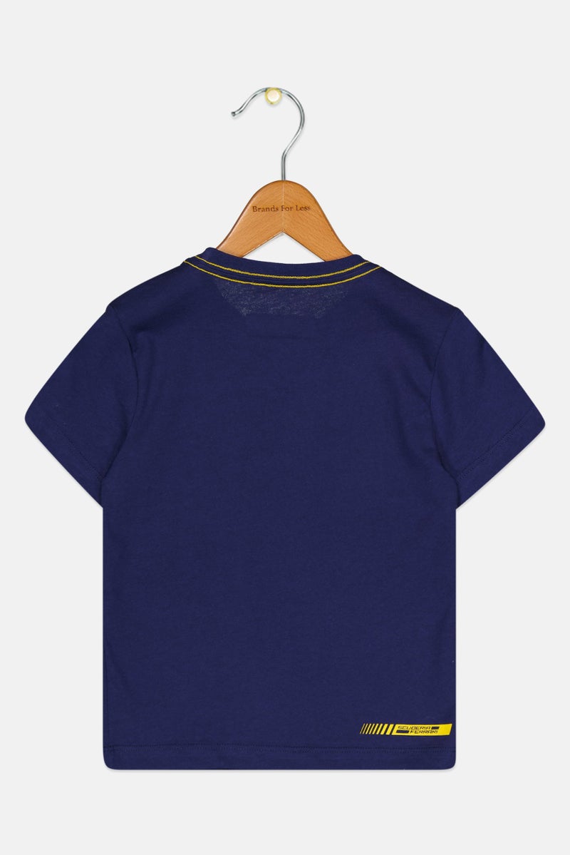 Scuderia Ferrari Toddlers Boy Graphic Print Short Sleeve Top, Multicolor - Image 3