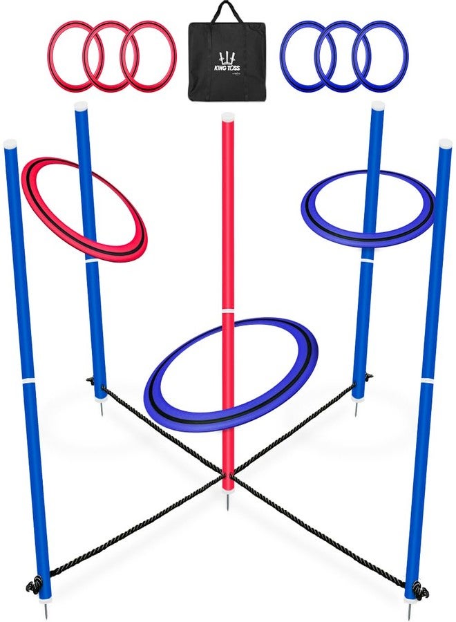 Swooc Games - King Toss™ | Giant Ring Toss Game for Kids and Adults (4ft x 4ft) | Weatherproof Giant Outdoor Games for Adults and Family | Backyard Activities | Outside Yard & Lawn Game | Beach Fun - Image 1