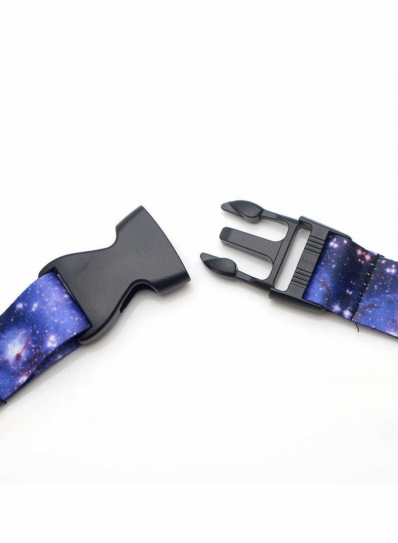 SYOSI Lanyard Strap, Soft Fabric Neck Lanyard Card Holder Keychain Lanyard Neck Strap Keys Lanyards Strap ID Lanyard Cell Phones Bags Accessories Quick Release Detachable Buckle, Purple Starry Sky Style - Image 5