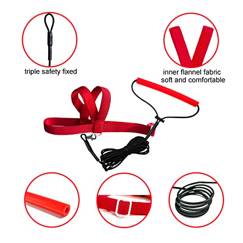 VANTRONIK VANFAVORI Adjustable Bird Harness with 80 Inch Leash, XS Size for Peony Parrot Love Bird Weight 45-65 Grams with Outdoor Flying Training Rope, Red - Image 4