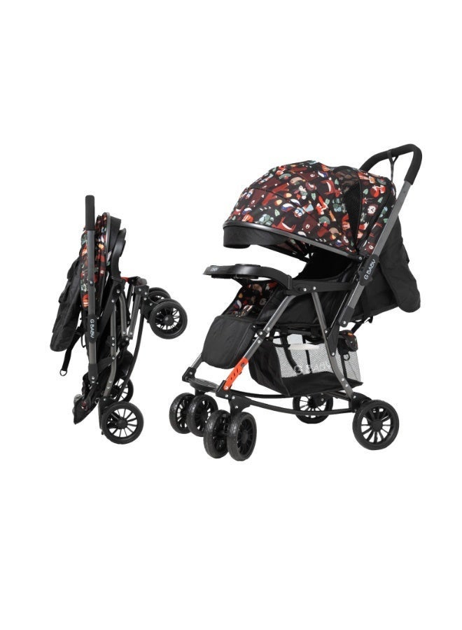GBaby G Baby Nortour Wilder Lightweight Baby Stroller with Reversible Handle and Storage Basket - Image 4