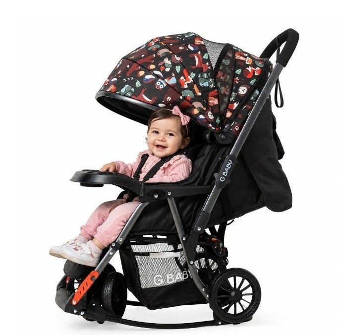 GBaby G Baby Nortour Wilder Lightweight Baby Stroller with Reversible Handle and Storage Basket - Image 1