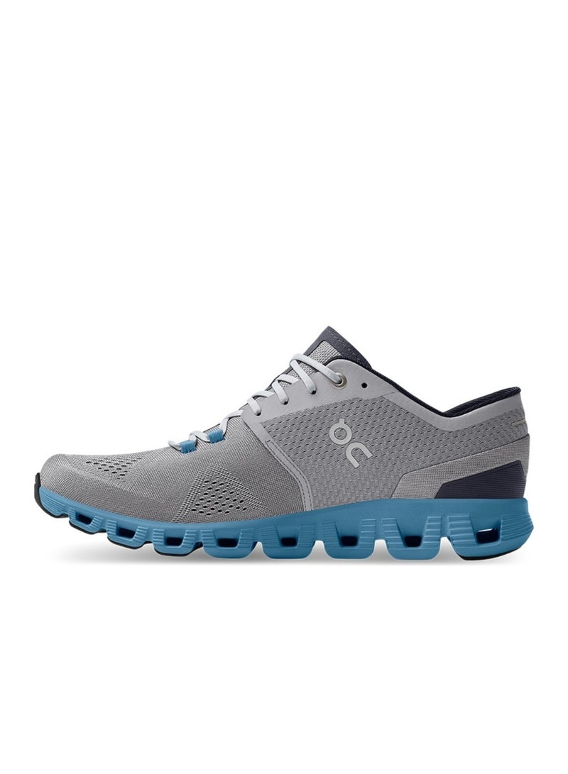 أون أعلى X1 أحذية رياضية عارضة الرمادي الأزرق - Image 1