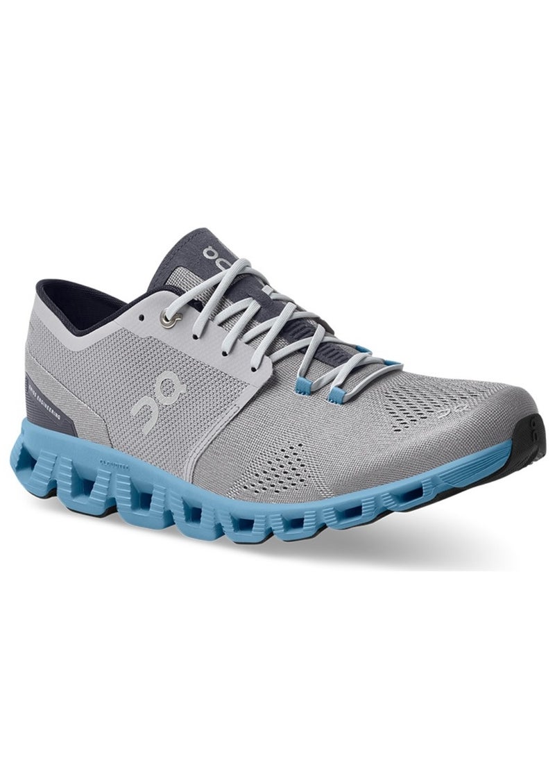 أون أعلى X1 أحذية رياضية عارضة الرمادي الأزرق - Image 3