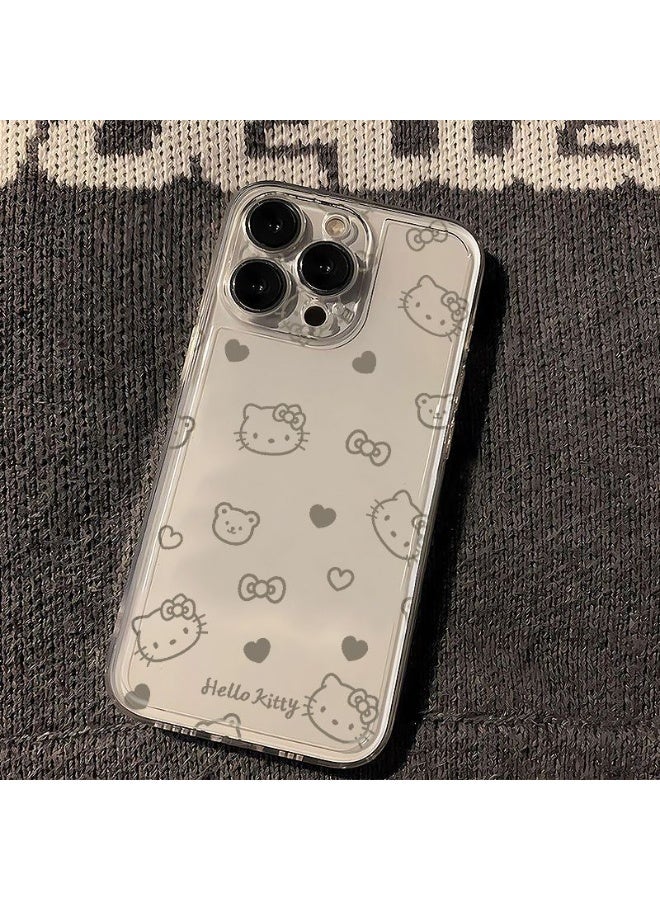 NIBEMINENT Simple Line Kitty Cat Avatar Protective TPU Case Cover For iPhone 15 Pro Max - Image 2