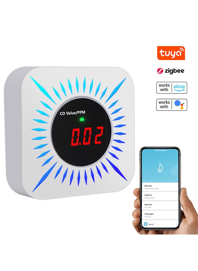 Generic Tuya ZigBee CO Combustible Gases Leak Detector Portable Carbon Monoxide Gases Leakage Tester Multifunctional Gases Concentration Tester  - Image 1