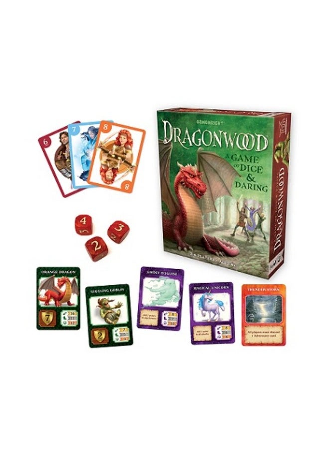 Gamewright - Dragonwood A Game Of Dice & Daring Board Game Multi-Colored, 5" - Image 1