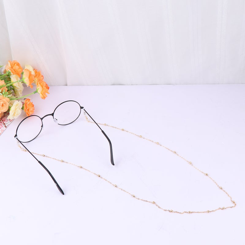6 pcs Bead String Eyewear Chain Alloy Eyeglasses Strap Fashion Sunglasses Holder Eyewear Retainer for Decor (Golden) - Image 3