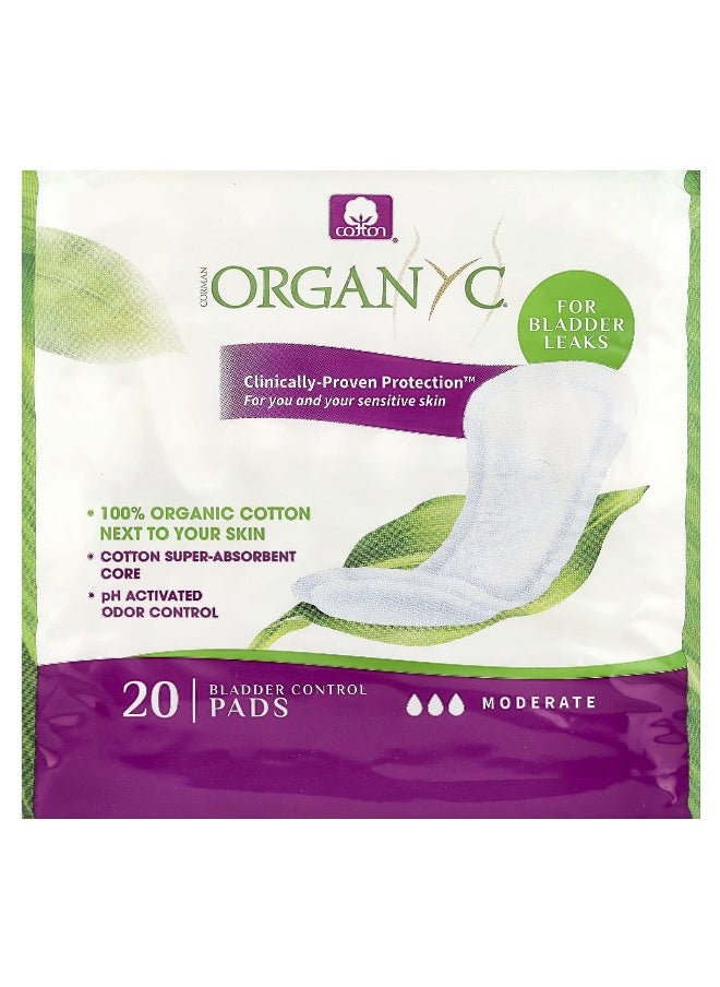 ORGANYC Organyc, Bladder Control Pads, Moderate, 20 Pads  - Image 1