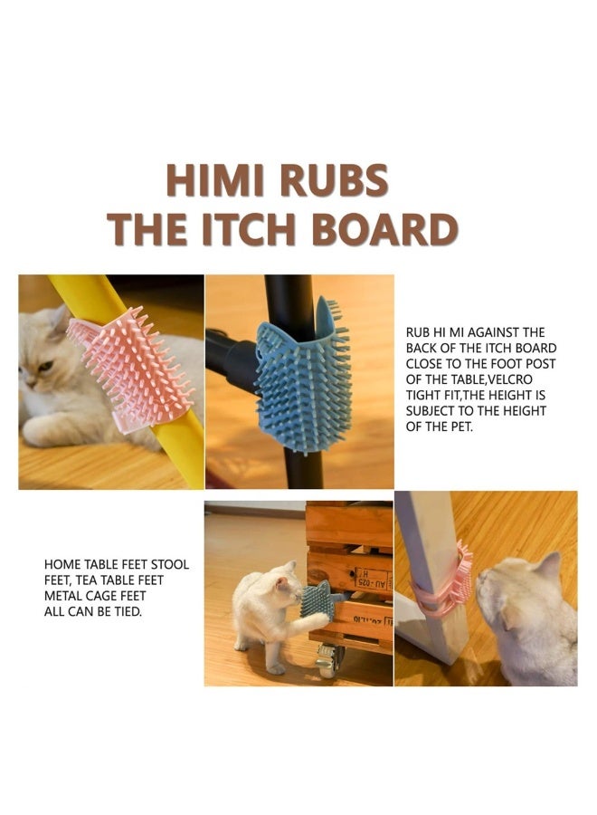 إسكدنيا أداة تدليك زاوية متعددة الوظائف بفرشاة لتدليك القطط مع نكهة نبتة الهر للجراء والقطط الصغيرة للاسترخاء - Image 4