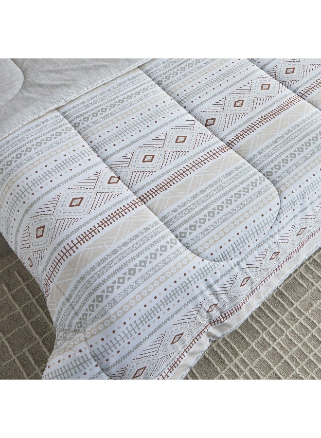 Home Box Madison Luton 5-Piece Cotton Printed Super King Comforter Set - 240x240 cm  - Image 5