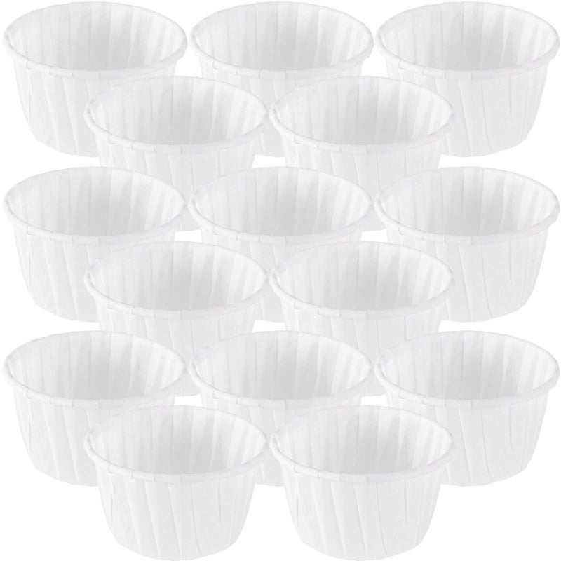 White Greaseproof Baking Cups High Temperature Resistant 50 Pack For Muffins Cupcakes Home Party - Image 2