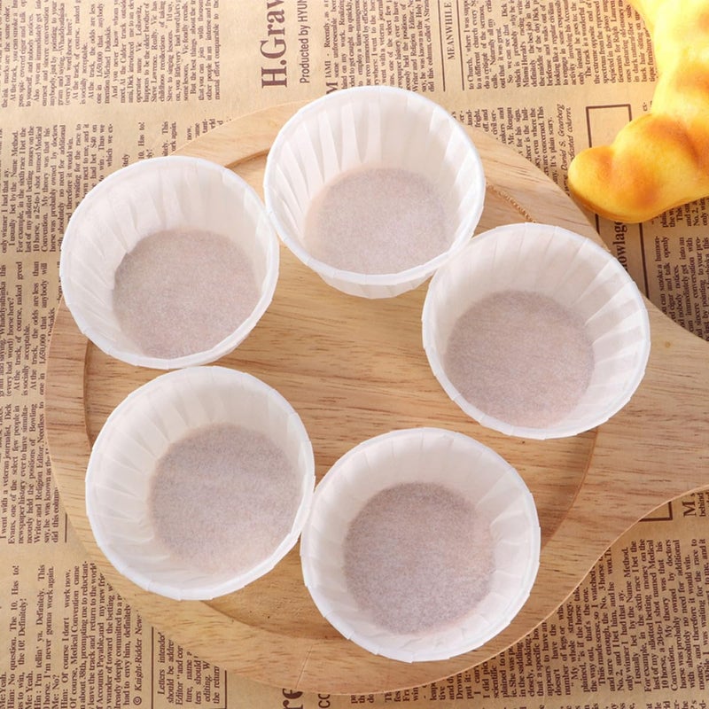 White Greaseproof Baking Cups High Temperature Resistant 50 Pack For Muffins Cupcakes Home Party - Image 5