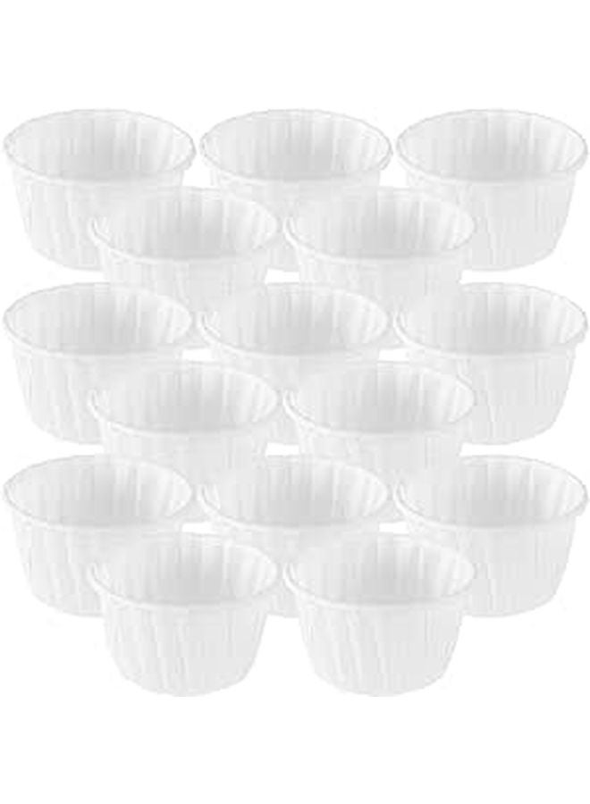 White Greaseproof Baking Cups High Temperature Resistant 50 Pack For Muffins Cupcakes Home Party - Image 1