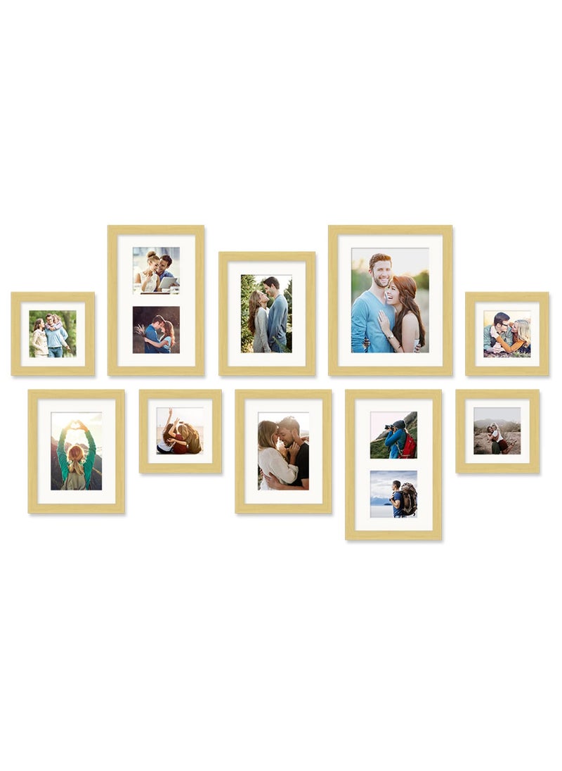 Art Street Art Street Photo Frames for Home Décor Set of 10 Beige Wall Photo Frames for Living Room Decoration (Size - 4 x 6 Inches, 5 x 5 Inches, 6 x 8 Inches)  - Image 3