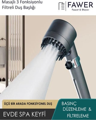 Filtered 3 Function High Pressure Comb Start Stop Gray Bathroom Shower Head - pzsku/ZADE5986FFC6239BDCA48Z/45/_/1737339249/832b1723-d5e6-443a-a488-5efad15badc5
