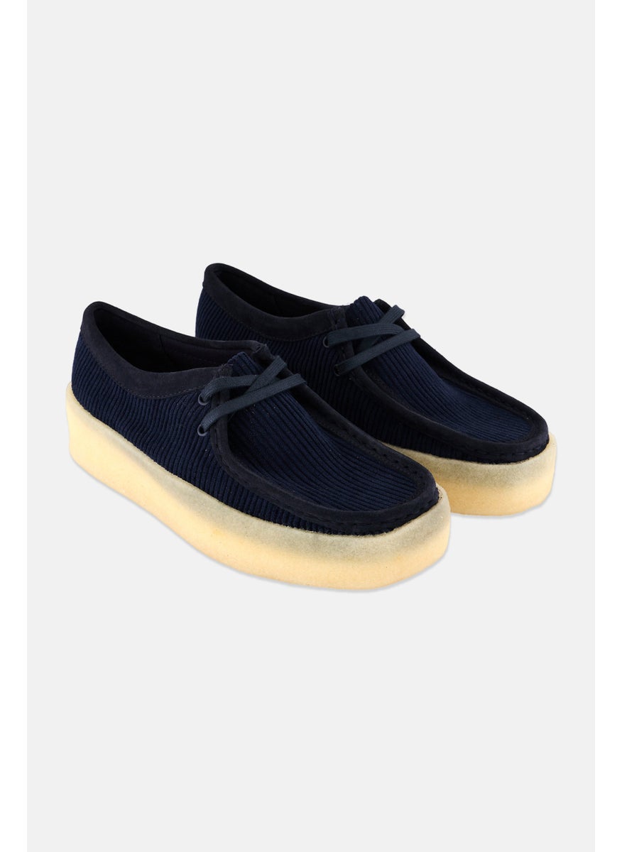 clarks Women Standard Wallabee Cup Lace Up Shoes, Navy  - Image 1