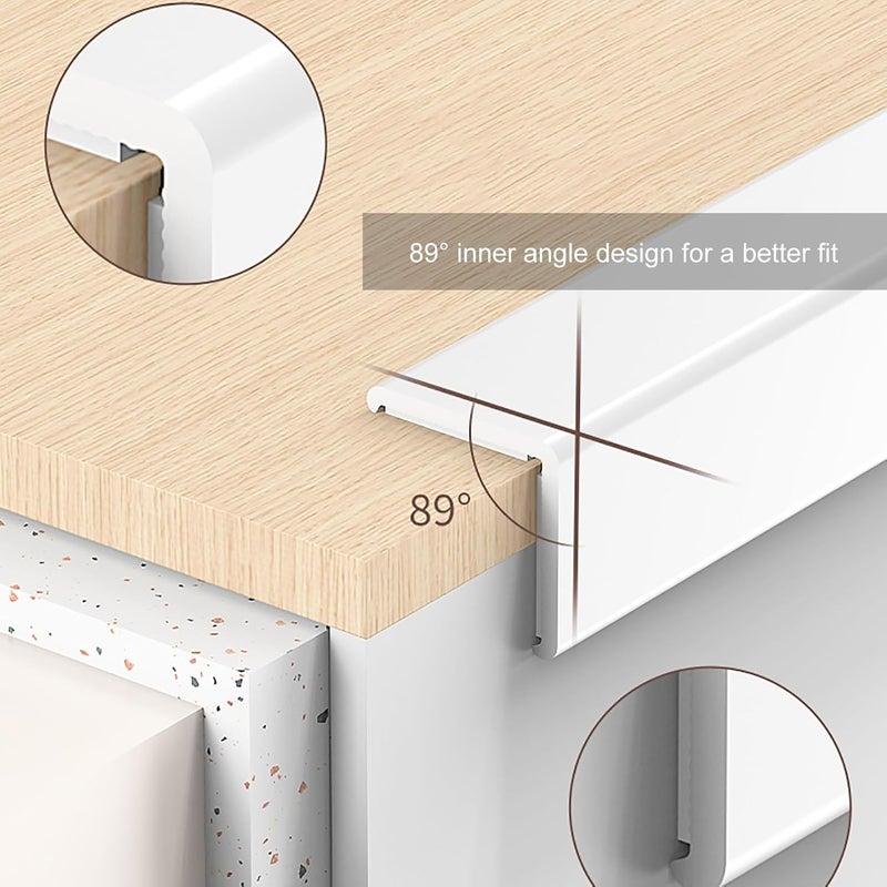 Corner Guard, Titanium Aluminum Alloy Edge Strip, L-Shaped Right Angle Tile Edge Trim Decorative Strip.Grey-4x200cm/1.6x79in - Image 3