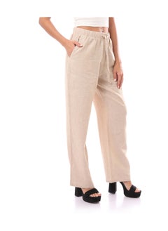 Linen Cotton Pants With Elastic Waist -Beige - pzsku/ZADE5AB41694FFB9B8B23Z/45/_/1702466269/925618f8-2c00-4d81-ac73-c0d1f1e5d21d