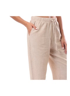 Linen Cotton Pants With Elastic Waist -Beige - pzsku/ZADE5AB41694FFB9B8B23Z/45/_/1702466271/7490d3c4-9ad4-4a3d-95a2-aea3a7268910