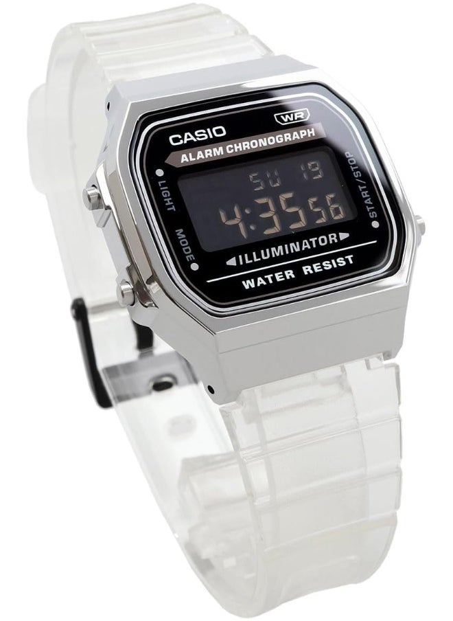 CASIO Unisex Digital Display Watch With White Resin Strap - A168XES-1BDF  - Image 5