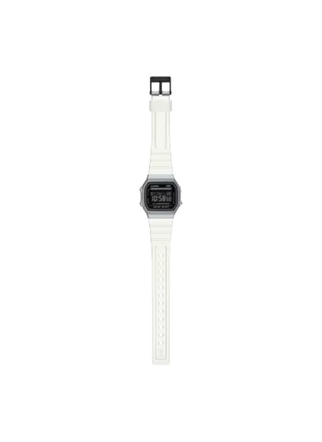 CASIO Unisex Digital Display Watch With White Resin Strap - A168XES-1BDF  - Image 2