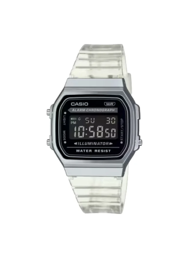 CASIO Unisex Resin Digital Watch A168XES-1BDF - 36.3 mm