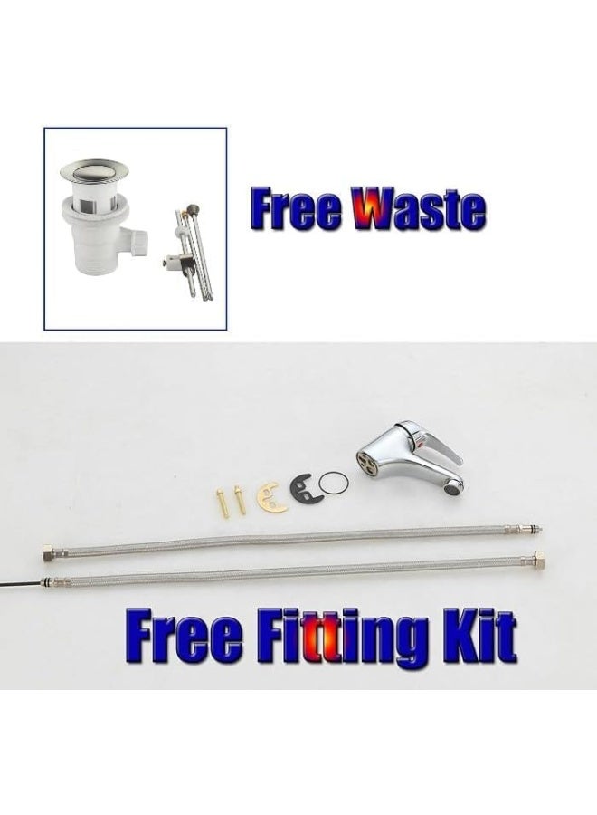 Biella Chrome Wash Basin And Shower Mixer Tap - Image 3