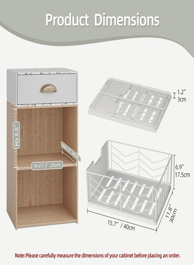NETEL 2 Pack Pull Out Cabinet Organizer, No Drill Slide Out Drawers for Kitchen Cabinets, Peel and Stick Pull Out Drawers, Kitchen Cabinet Organizer,Sliding Pantry Shelves,11.8" W X 15.7" D X 6.9" H - Image 3
