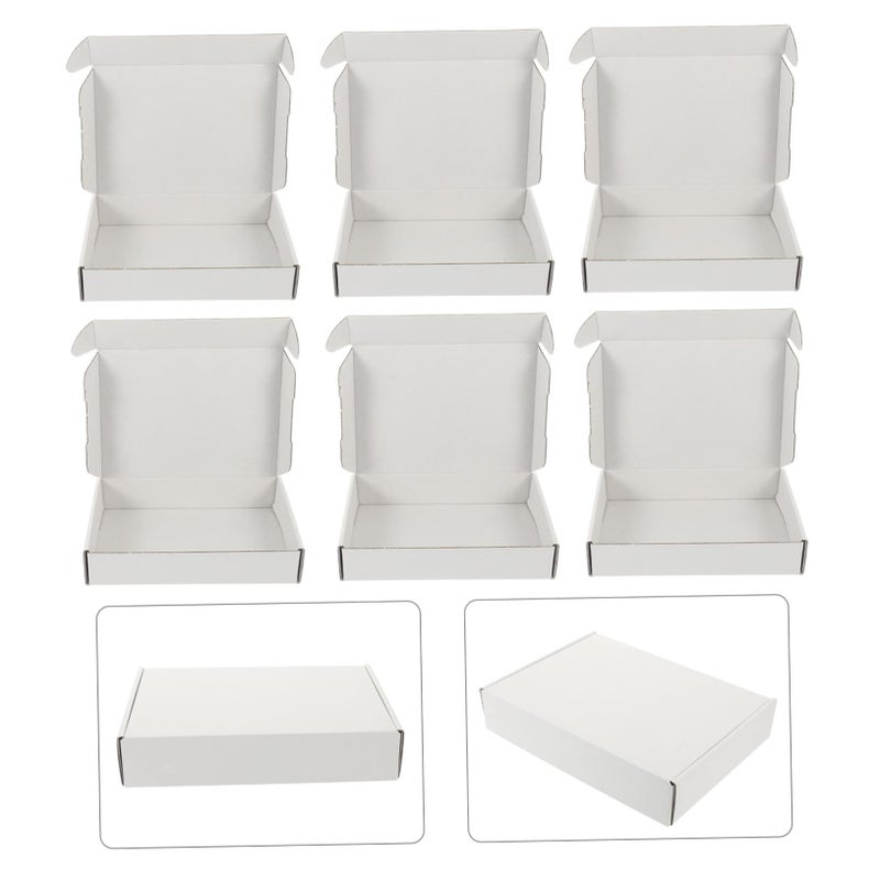 White Corrugated Cardboard Boxes 15X10X4CM Eco Friendly Packing Storage Shipping - Image 3
