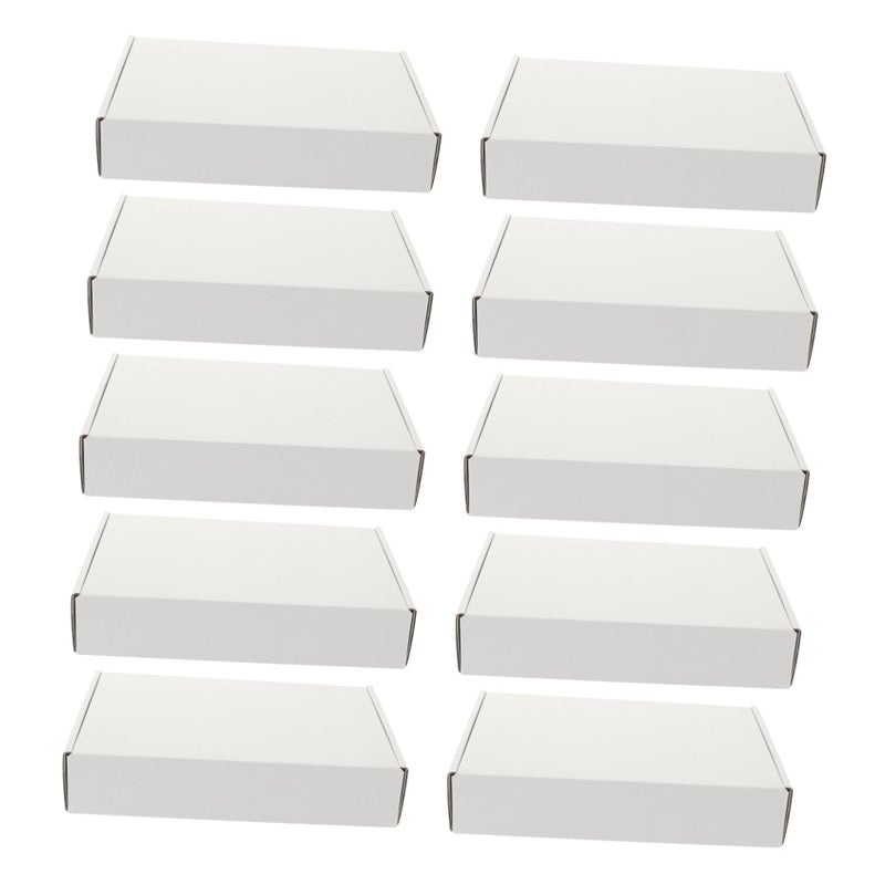White Corrugated Cardboard Boxes 15X10X4CM Eco Friendly Packing Storage Shipping - Image 2