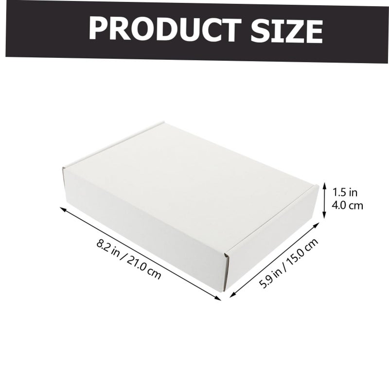 White Corrugated Cardboard Boxes 15X10X4CM Eco Friendly Packing Storage Shipping - Image 5