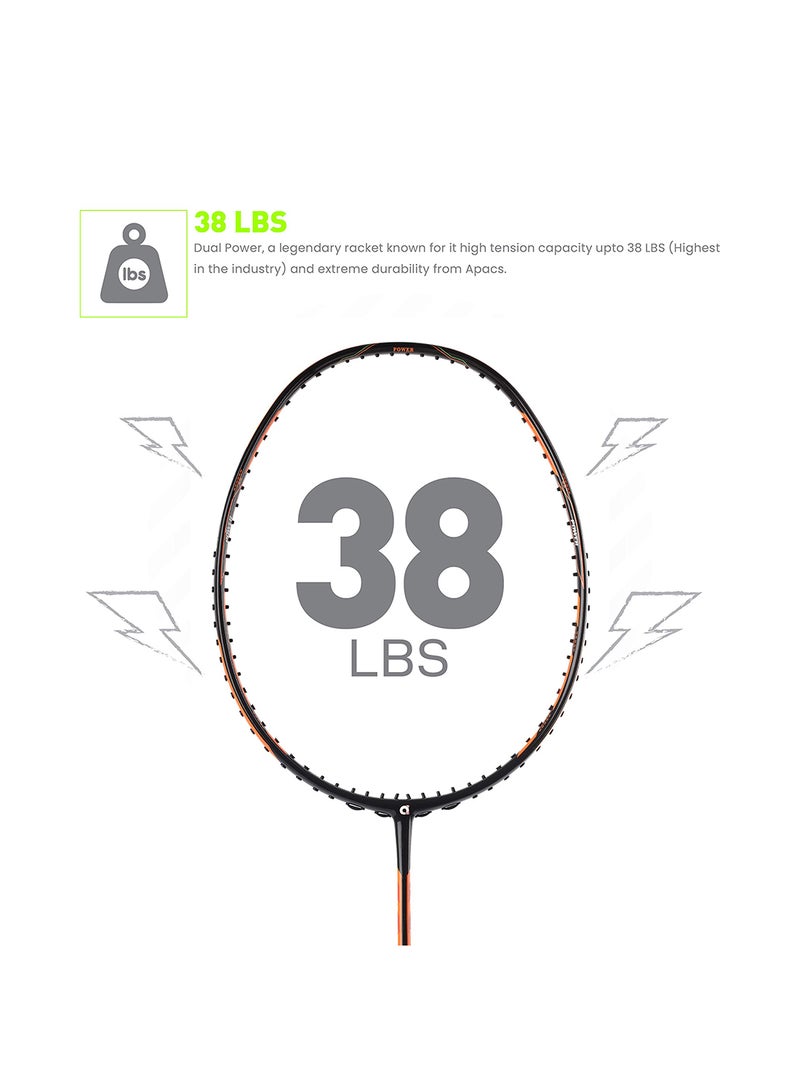 Apacs Dual Power & Speed Unstrung Badminton Racquet – High Tension, Ultra-Optimized Design with Full Cover  - Image 3