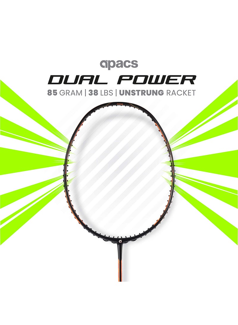 Apacs Dual Power & Speed Unstrung Badminton Racquet – High Tension, Ultra-Optimized Design with Full Cover  - Image 2