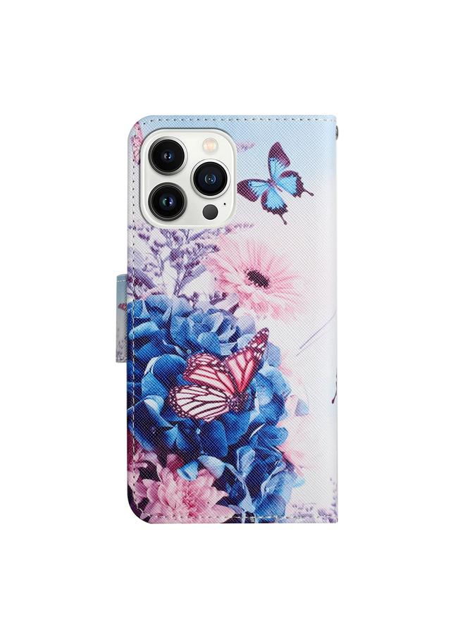 S-TOP Case For iPhone 15 Pro Max 3D Colored Drawing Flip Leather Phone Case - Image 3