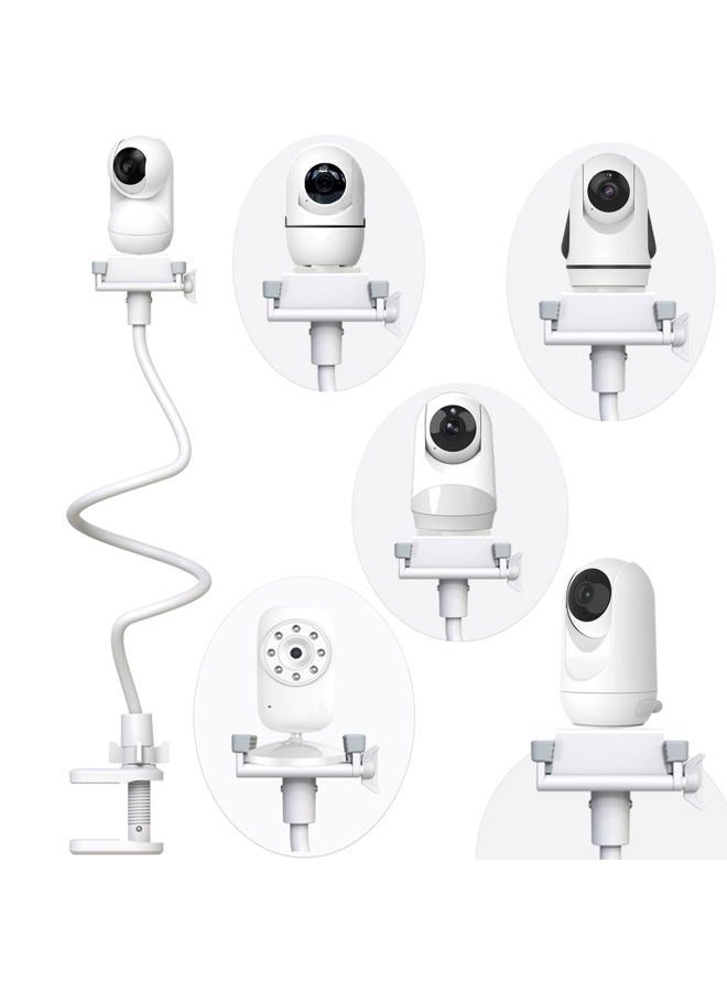Derebir Baby Camera Mount Flexible Baby Monitor Holder Stand Compatible with Nanit Pro,Vetch,eufy, HelloBaby HB65/HB66/HB248,ANMEATE SM935E, Infant Optics DXR-8 Pro,Any Cameras with 1/4" Screw Stand - Image 1