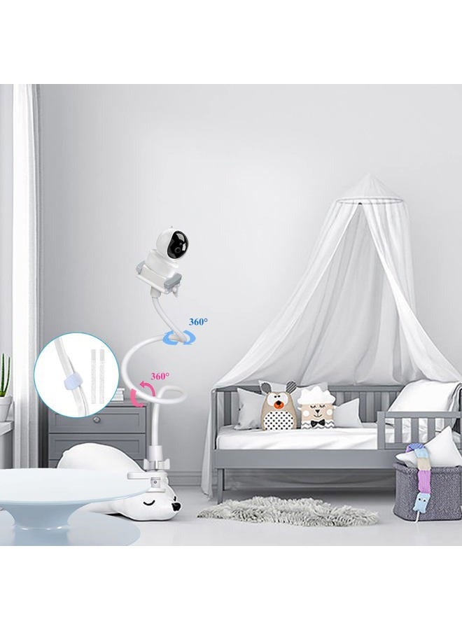 Derebir Baby Camera Mount Flexible Baby Monitor Holder Stand Compatible with Nanit Pro,Vetch,eufy, HelloBaby HB65/HB66/HB248,ANMEATE SM935E, Infant Optics DXR-8 Pro,Any Cameras with 1/4" Screw Stand - Image 4