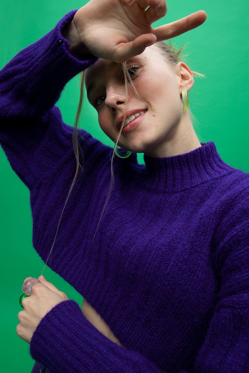 DeFacto Woman Oversize Fit Half Turtleneck Pullover  - Image 1