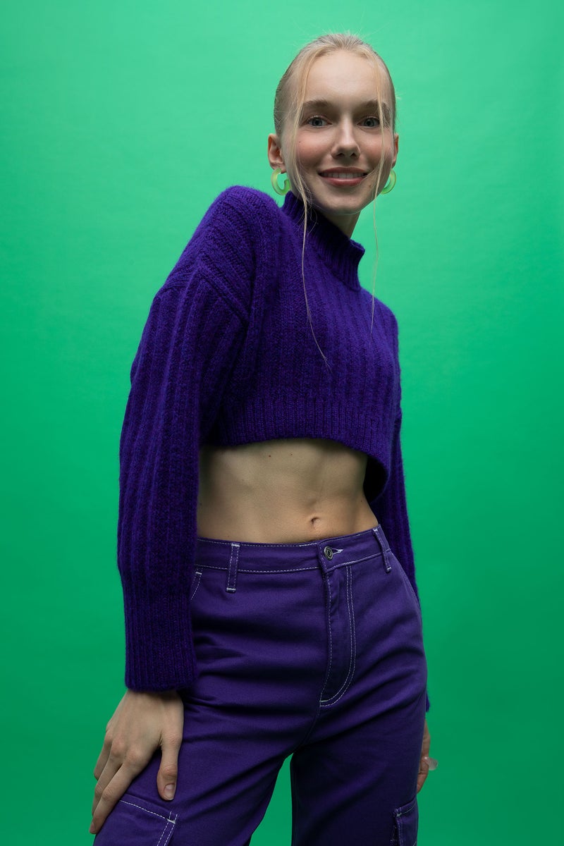 DeFacto Woman Oversize Fit Half Turtleneck Pullover  - Image 4