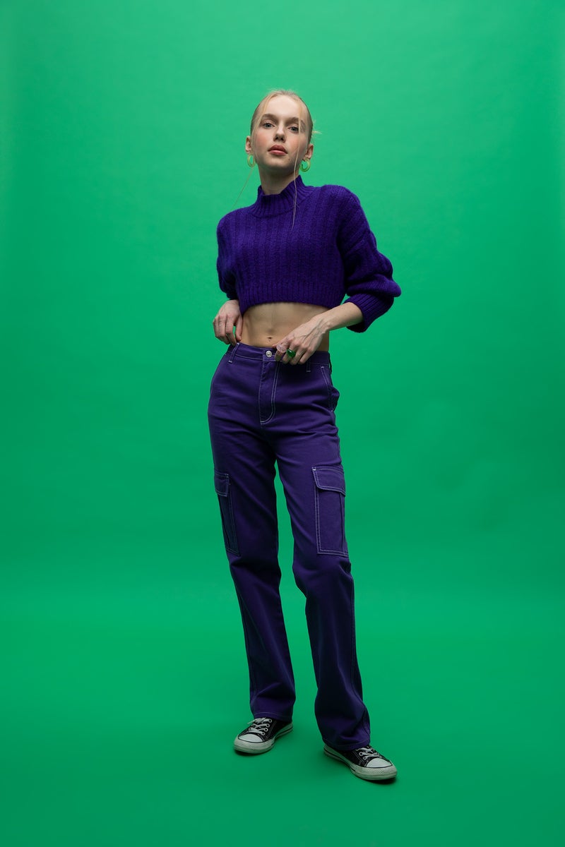 DeFacto Woman Oversize Fit Half Turtleneck Pullover  - Image 3