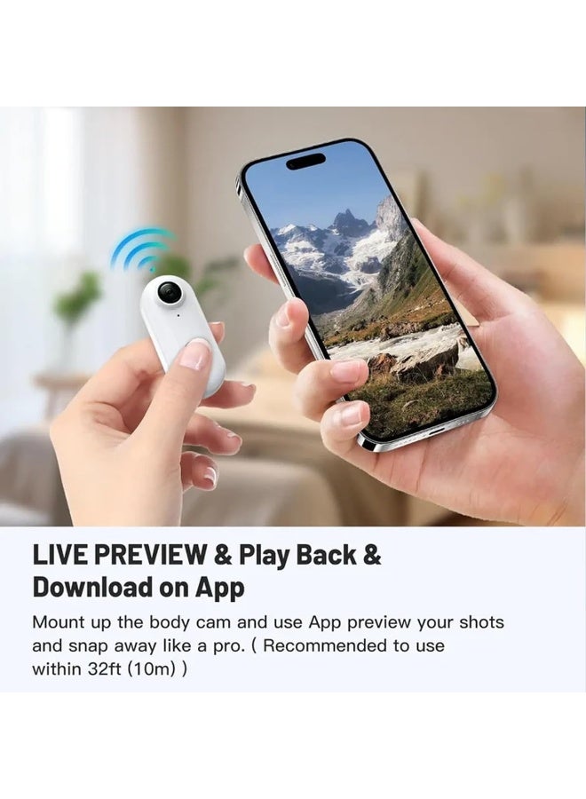 Generic 4K Hands-Free Action Camera with Magnetic Mount, POV Wearable Sports Cam for Cycling, Outdoor, Pets, Chest Mountable, 360° Rotation, Waterproof, WiFi, Loop Recording  - Image 4