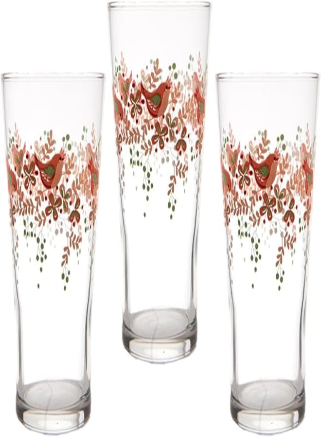 LAV MAYIS JOY 351 Glass / 355 cc - 12 Oz / 3 Pcs/Elegant design, Trusted Brand, Attractive shape of Water, Sparkling Drink, Smoothies, Juices, Cocktails